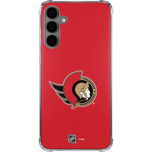 NHL Ottawa Senators Solid Background Galaxy S24 Plus Clear Case